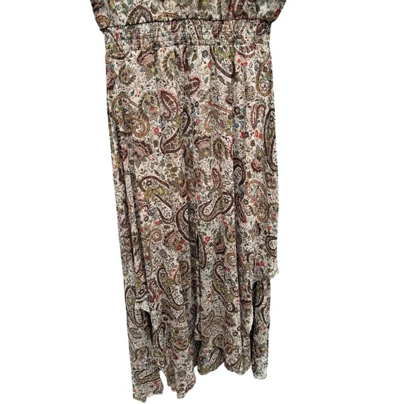 MSK Women's Paisley-Print Flutter-Sleeve Maxi Dress L Wedding Guest Office Wear - Picture 9 of 16